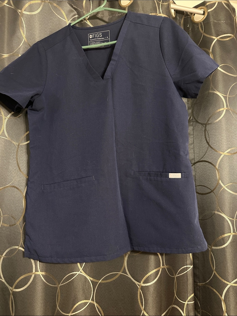 FIGS Navy V-Neck Women's Scrub Top